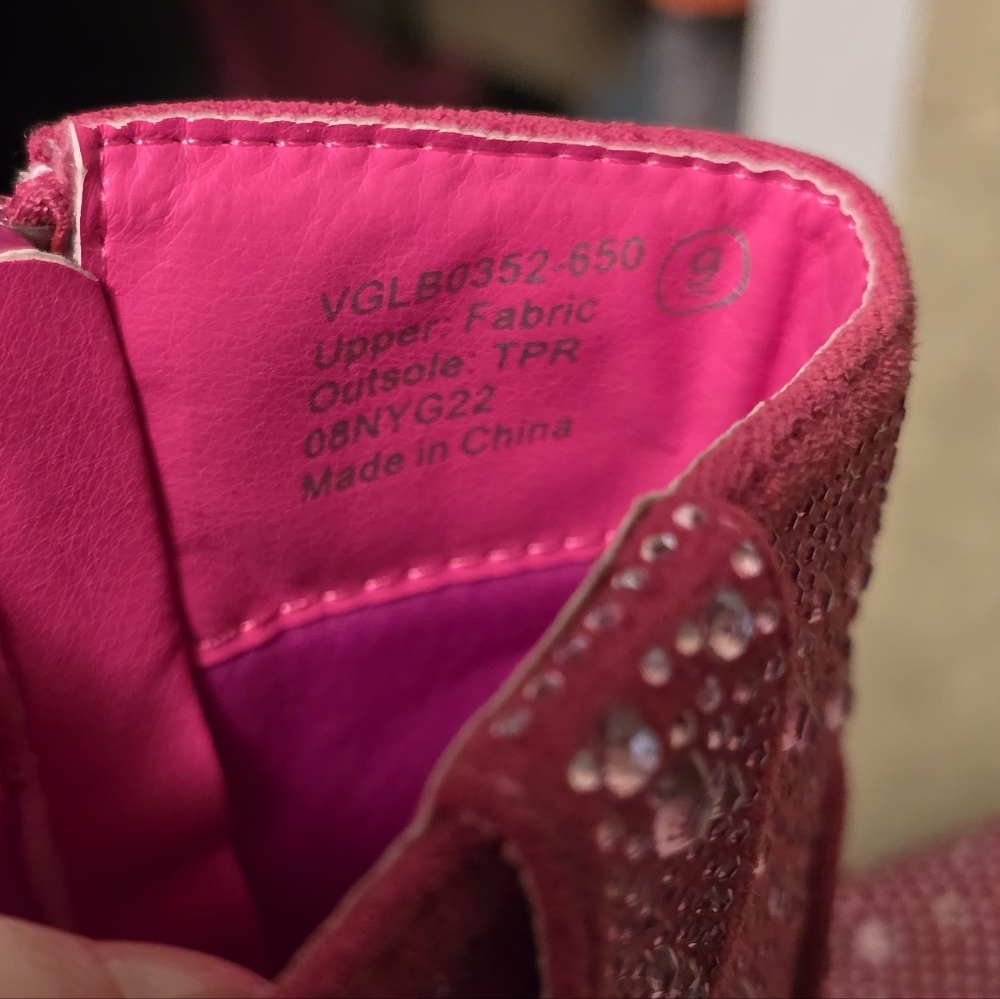 Very G Pink Sparkle Ankle Booties - Picture 4 of 4